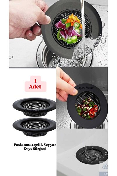 ÇEÇEN HOME (1 Adet) Seyyar Lavabo Süzgeci Paslanmaz Çelik Mutfak Lavabo Evye ...