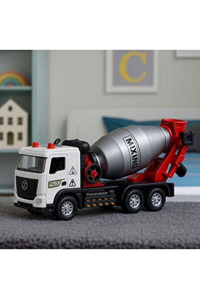 LEAN Autobetoniera Constructii cu Cabina Metalica, Cuva Rotativa, Lumini si S...