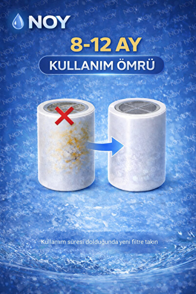 NOY Duş Başlığı Filtresi – 35 Aşamalı Su Arıtma – Kireç Klor Temizleyici Yedek Filtre
