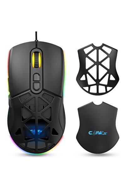 AyrStore Nexus X1 12800 Dpi Makro Yazılımlı & Değiştirilebilir Kapaklı RGB Ga...