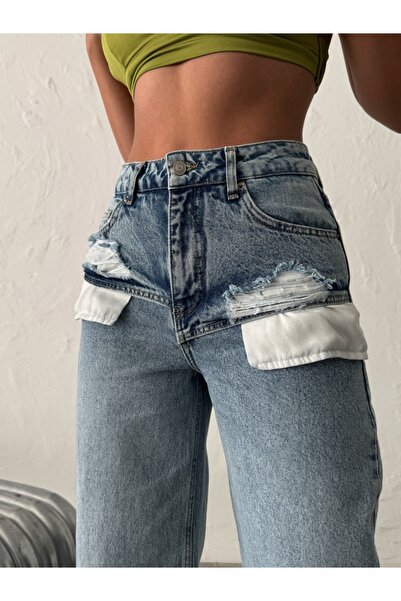 ADAMODA.RO Wide leg jeans with outside pockets