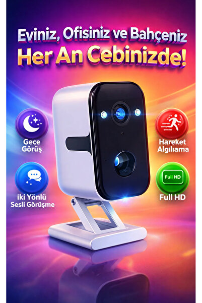 FaroxTech Sim Kartlı Akıllı Güvenlik Kamerası - 4G/Wifi Uzaktan İzleme Özelli...