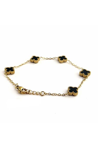 NO BRAND Brățară Zallmorra cu talisman și email colorat – Negru intens