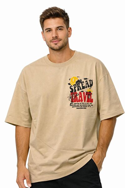 Generic Men’s Oversized Graphic T-Shirt – Premium Cotton Crew Neck Casual Str...