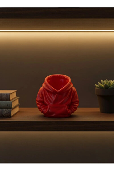 CT STONES Decorative Red Hoodie Pen Holder 10X10 cm