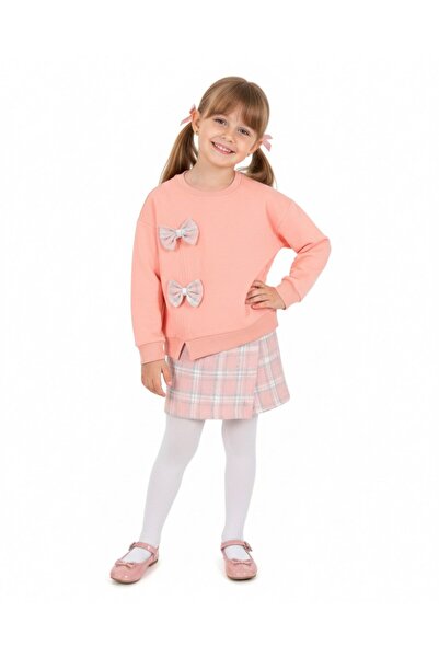 Ege Bebek Bluză cu detaliu de fundă pentru fetiță, cu vârsta de 5-6-7-8-9 ani...