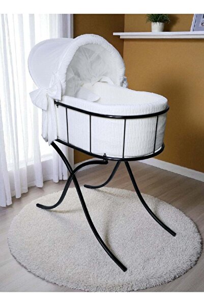 BabyCara Cradle High Quailty Cotton Fabric Newborn Baby Bed Iron With Mosquit...