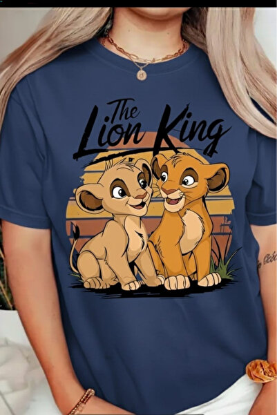 New Shine تي شيرت مطبوع عليه THE LION KING للجنسين