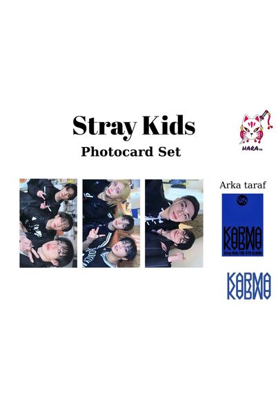 Hara Company Stray Kids Karma Albüm Unit Karma ver Photocard Seti ( 3'lü ) Fa...