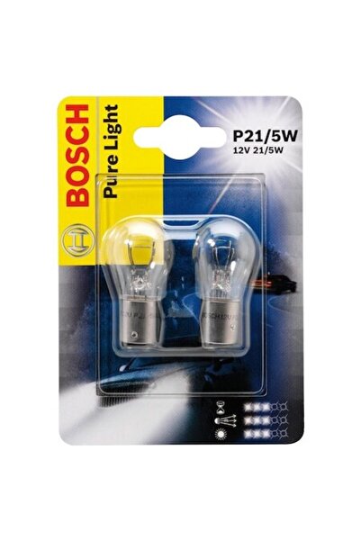 Bosch Set de 2 becuri auto auxiliare cu halogen 21/5W, 12V, 5W