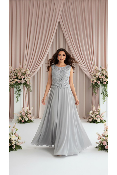 dml giyim Güpür detay elbise