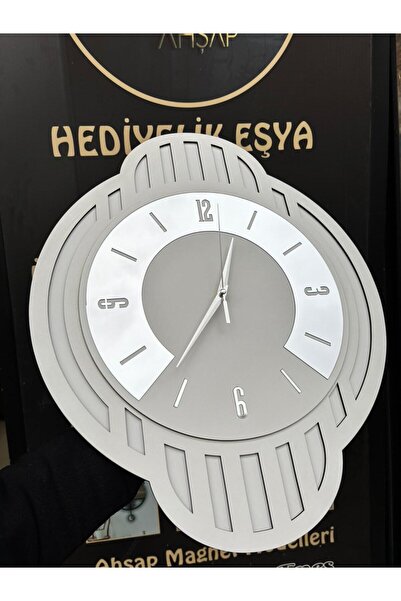 Nixar Desing Aura Ahşap Duvar Saati,Sessiz Akar Mekanizmalı,Ev Hediyesi Modern Tasarım Dekoratif Saat,Wall Clock