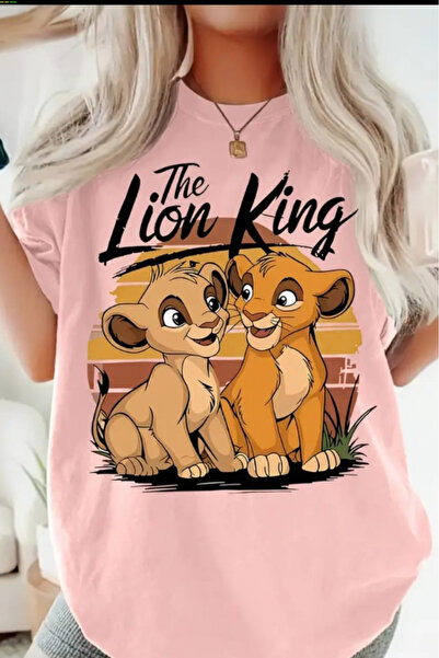 New Shine تي شيرت مطبوع عليه THE LION KING للجنسين