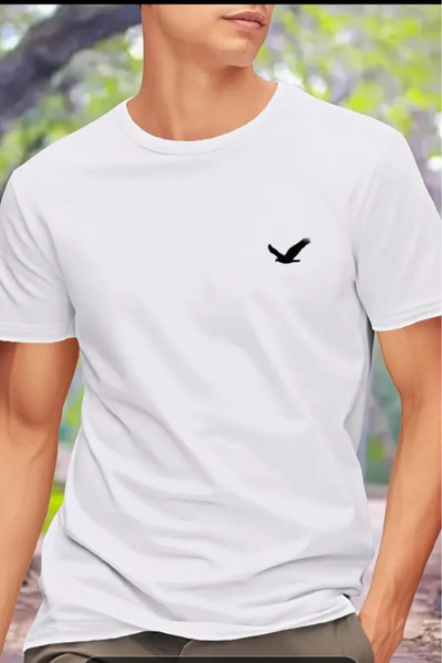 New Shine تيشيرت للجنسين مطبوع نسر