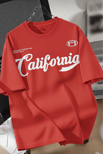 New Shine تي شيرت مطبوع عليه كاليفورنيا للجنسين