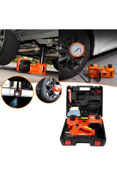 BUNCA 5 Ton 4-in-1 Electric Hydraulic Car Jack - Inflator and 12V Tire Wrench 🚗