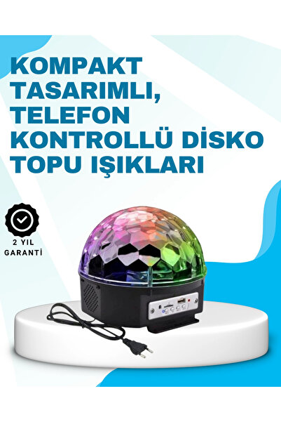Twin Store عرض ضوئي ملون لسطح المكتب على شكل كرة ديسكو مع اتصال بلوتوث
