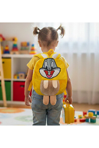 Livava Mini geantă de pluș cu iepure drăguț, cu curea reglabilă pentru rucsac...