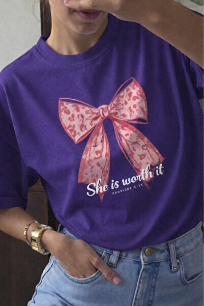 New Shine Ribbon Printed Unisex T-Shirt