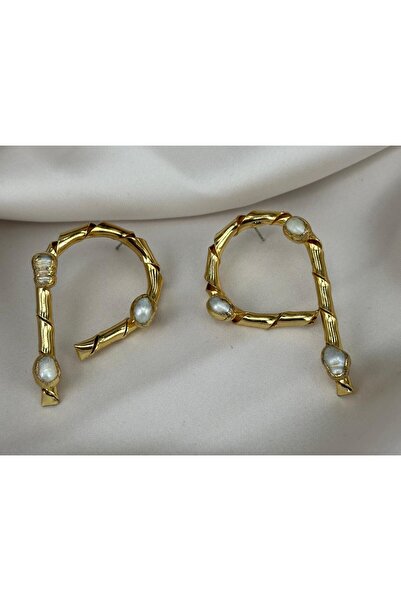 ZS Aksesuar Steel Pearl Detailed Vip Earring