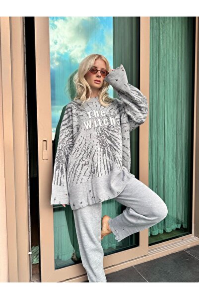 DOLCE QUEEN Oversized Knitwear Set – the Witch Patterned