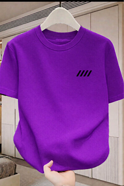 New Shine تي شيرت مطبوع بخطوط للجنسين