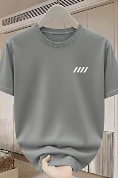 New Shine تي شيرت مطبوع بخطوط للجنسين