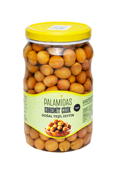 Palamidas Edremit Yeşil Çizik Zeytin 1000 gr - Doğal Fermente Yeni Hasat L Boy