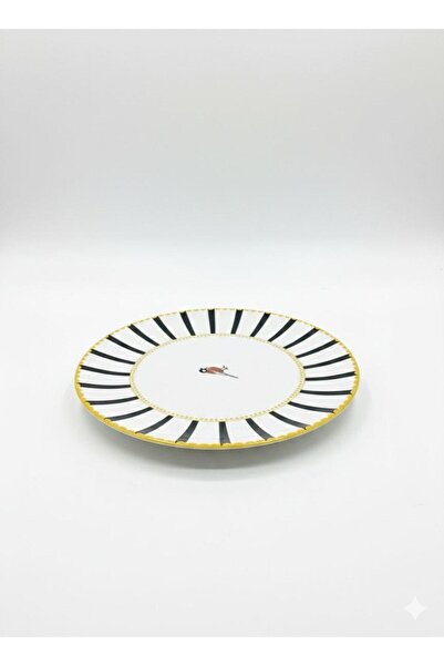 Altabi Ceramic Pasta Plate Digital Printed Birds Pattern Set of 6 20 cm Styli...