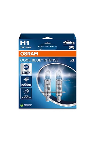Osram Set de 2 becuri halogen H1 12V 55W Albastru rece intens NextGen