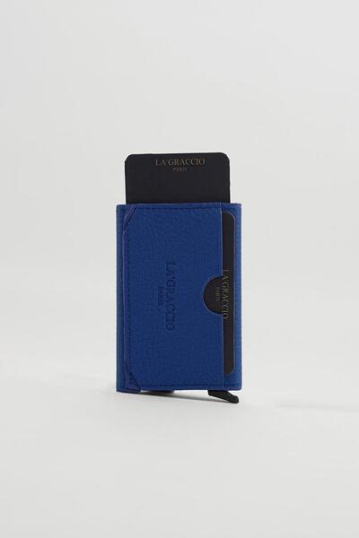 Store Sace Unisex Genuine Leather Mechanical Card Holder