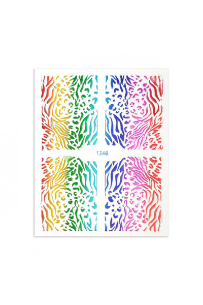 Pink Nails NAIL ART Stickers Animal Print Wraps