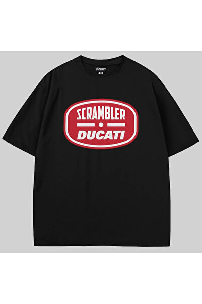 Crazy Скрамблер Ducati лого Оверсайз тениска
