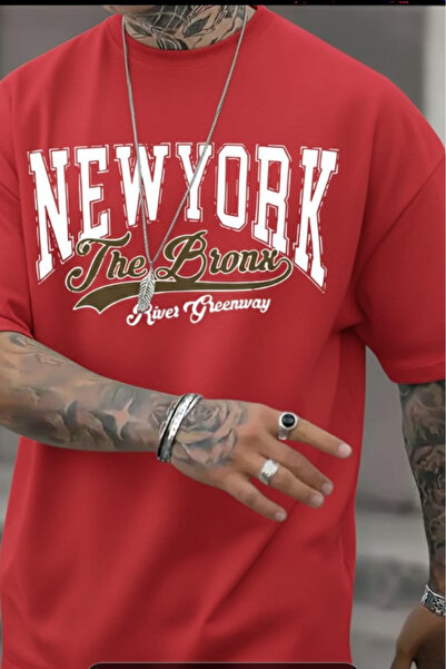 New Shine تي شيرت مطبوع عليه نيويورك للجنسين