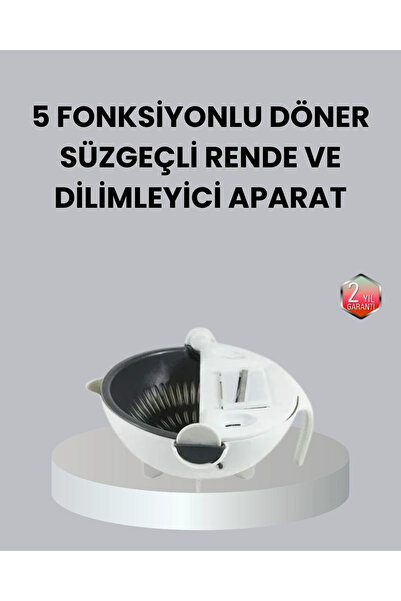 Epilons 5-in-1 Grater with Rotary Mechanism and Strainer Vegetable and Fruit ...