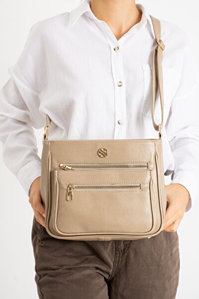 Sanmorris Kadın Ayarlanabilir Çapraz Askılı, Dört Cepli Omuz Çantası