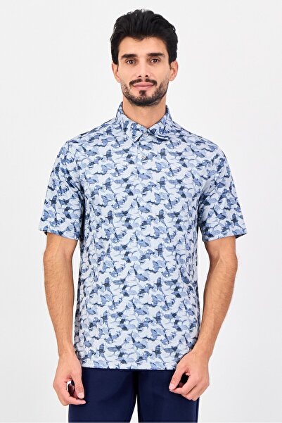 Greg Norman Men Sportswear Fit Short Sleeve Outdoor Polo Shirt, Multicolor