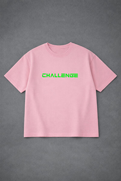 LORVEX Oversized Comfortable Fit T-Shirt Challenge Printed Premium 100% Cotton