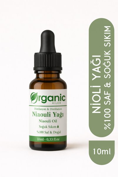 Organic Kiler %100 Saf Nioli Yağı (Niaouli) 10 ml Soğuk Sıkım Doğal & Katkısız