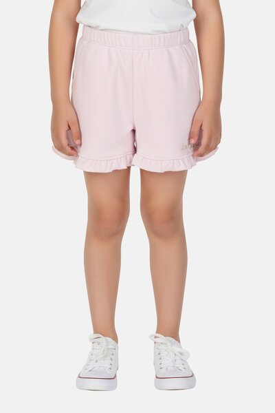 Lili Gaufrette Toddlers Girl Embroidered Logo Basic Shorts, Lavender