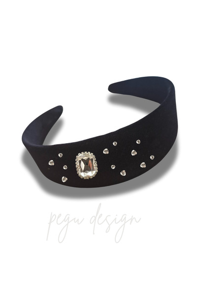 pegu baby collection Velvet crystal glass stone special design wide crown