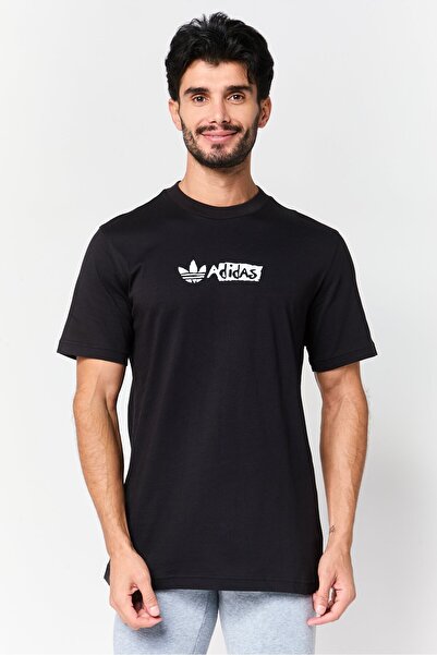 adidas Men Sportswear Fit Short Sleeve Outdoor T-Shirt, Black