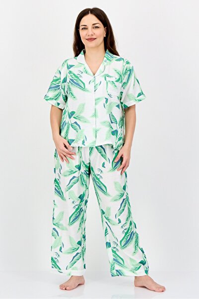 Bebe Women 2 Pieces Floral Print Pajama Top And Pants Set, Multicolor