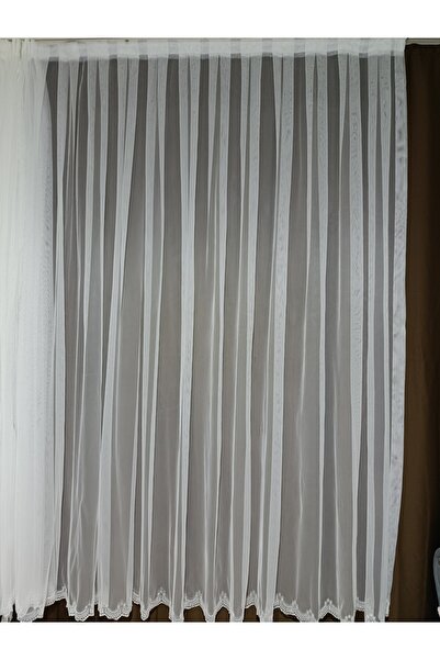 ilora home Grek nakışlı ütü istemez tül perde 1/2.5 orta pile