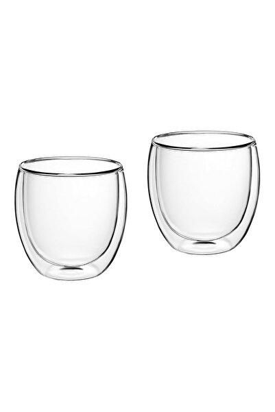 Cuisine Art Borosilicate Glass Double Wall Glass 250ml Set of 2 | Transparent