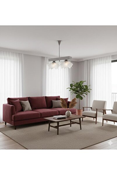 BİAVİZE 2 Lİ BEYAZ DALGALI CAMLI GRİ KROMLU MODERN AVİZE