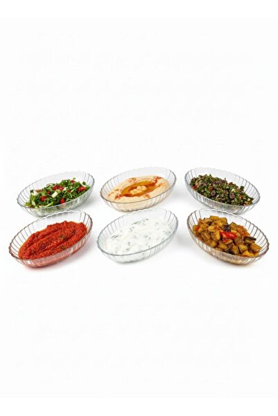 Altabi Sümbül 6-Piece Kayık Snack Bowl Breakfast Mezelik (Snack Plate)