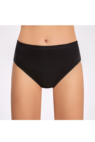 İlke Chiloți Bato negri pentru femei, bumbac 100% , cu vipușcă , 6 piese