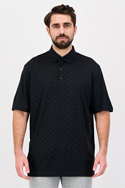 Greg Norman Men Sportswear Fit Short Sleeves Training Polo Shirt, Black