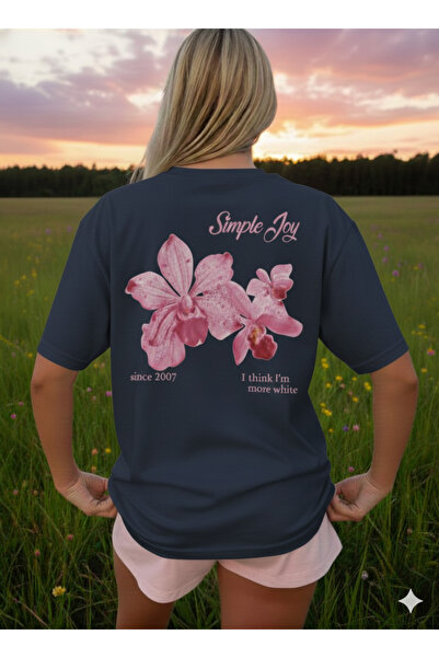 Modaikon Colorful Floral Patterned Summer Oversized T-Shirt